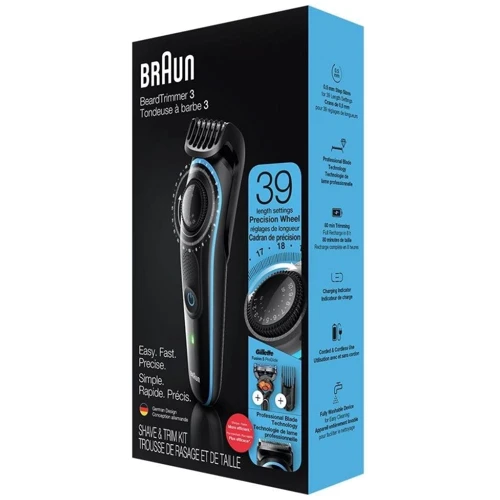 Машинка для стрижки (триммер) Braun BT 3240: Минимальная длина стрижки, мм 0.5