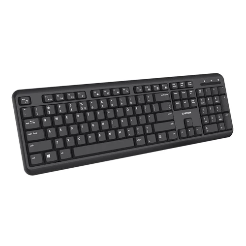 Клавиатура Canyon W20 Wireless Black (CNS-HKBW02-RU): Количество клавиш 104