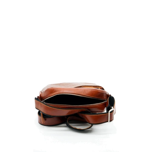 Жіноча сумка крос боді ARTiS Bags коричнева (1728 4778-5942): Фактура Под змею, Глянцевая, Гладкая