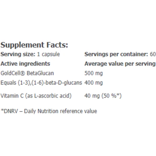 Amix GreenDay ProVegan BetaGlucan 400mg 60 vegan caps / 60 servings: Форма выпуска Капсулы