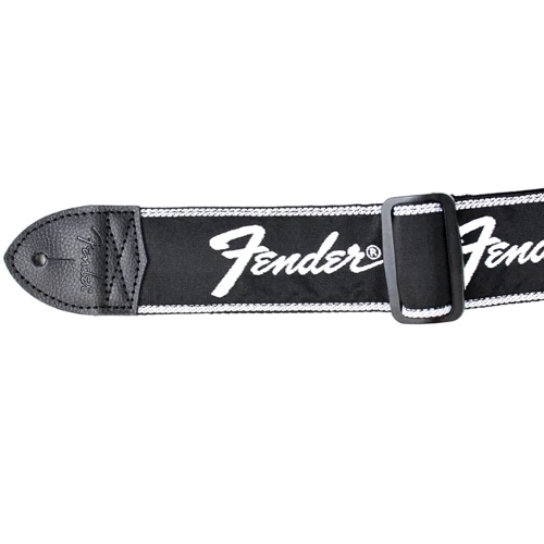 Ремень гитарный FENDER STRAP 2" WOVEN RUNNING LOGO BLACK SIL: Тип Ремни