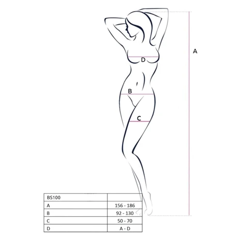 Бодистокинг с плетением на животике Passion BS100 One Size white