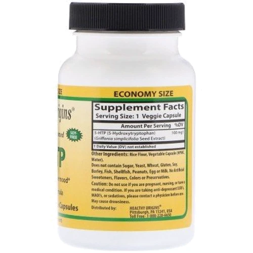 Healthy Origins 5-HTP 100 mg 120 Veggie Caps 5-гидрокситриптофан: Форма выпуска Капсулы