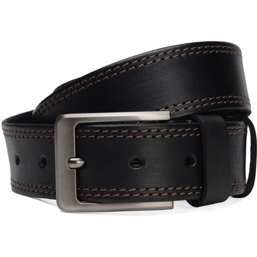 Чоловічий ремінь Borsa Leather чорний (v1gench2a)