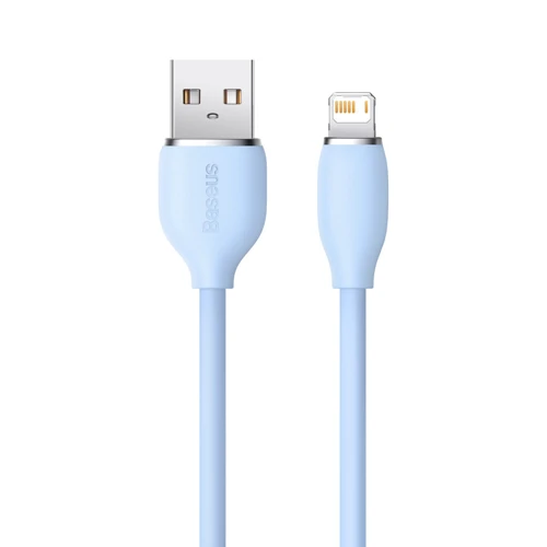 Кабель Baseus USB Cable to Lightning Jelly Liquid Silica Gel 2.4A 2m Blue (CAGD000103): Тип USB Cable - Lightning