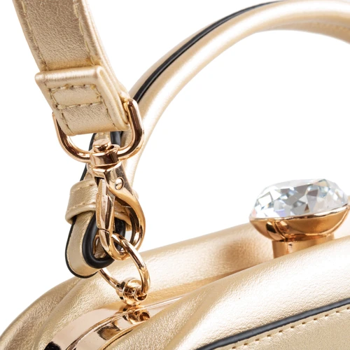Женская сумка кросс боди Amelie Galanti золотая (A981072-gold): Тип ручки Со съемным ремнем, Плечевой ремень, Короткая ручка