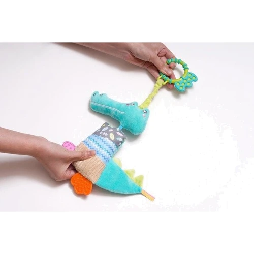 Мягкая погремушка-прорезыватель K's Kids Кроко (KA10812-HC)
