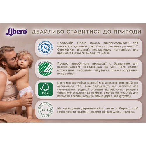 Libero Touch 1 (22) (2-5 кг): Кількість в упаковці, шт 22