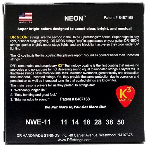 Струна для гитар Струны для электрогитары DR NWE-11: Назначение Для электрогитары