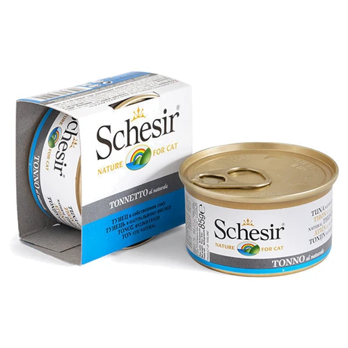 Натуральні консерви для кішок Schesir Tuna Natural Style тунець у власному соку, 85 г