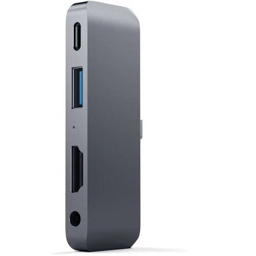 Адаптер Satechi Adapter Pro USB-C to USB-C+USB3.0+HDMI+Mini-jack 3.5 Space Grey (ST-TCMPHM)