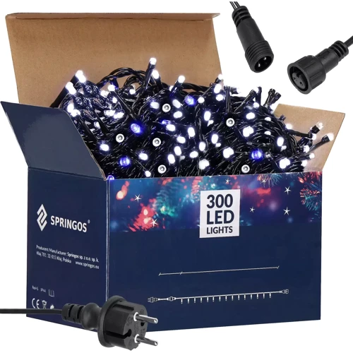 Гирлянда уличная (наружная) Springos 24 м 300 LED + Flash CL0329 Cold White фото 7