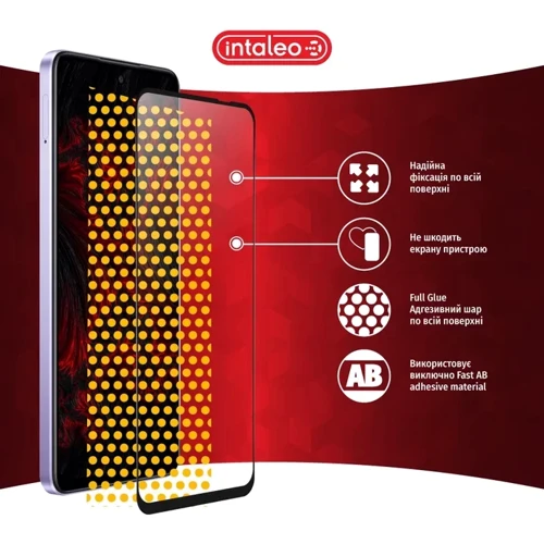 Intaleo Tempered Glass Full Glue Black for Oppo A80 фото 6