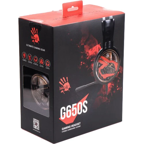 Навушники A4Tech Bloody G650S Black: Чутливість (дБ) 100