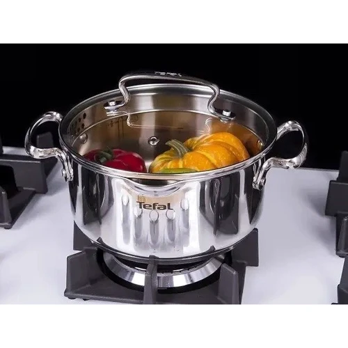 Каструля Tefal Duetto+ з кришкою 20 см 2.9 л (G7194455): Тип джерела тепла Электрические плиты, Стеклокерамические плиты, Галогеновые плиты, Газовые плиты, Индукционные плиты, Все виды плит