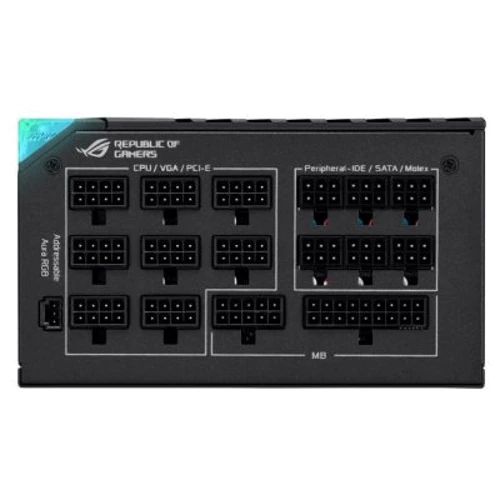 Блок живлення ASUS ROG-THOR-1000P2-GAMING: Вентилятор задньої стінки немає