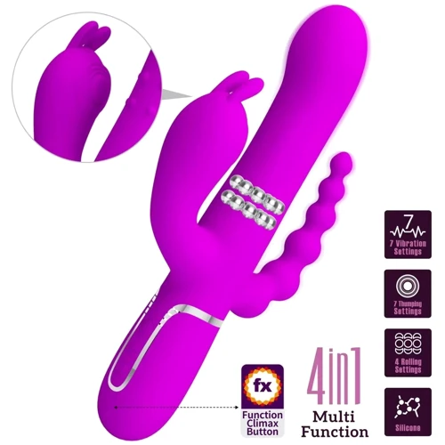 Вибромассажер с анальным и клиторальным стимулятором LYBAILE Pretty Love Cammy Purple Twinkled Tenderness (BW-500036)