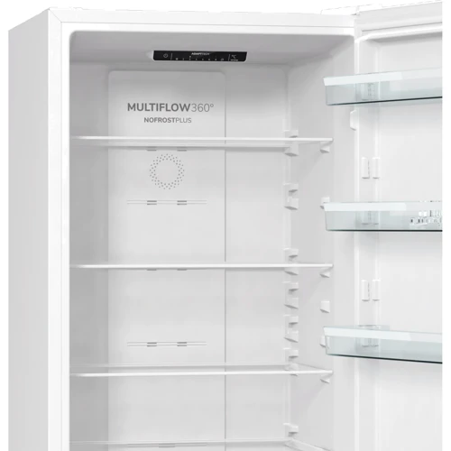 Холодильник Gorenje NRK6201PW4: Дополнительные возможности Зона свежести, многопоточная система охлаждения, быстрая заморозка, Сигнал открытой двери, Перенавешивание дверей