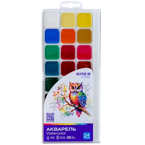 Краски акварельные Kite Classic 24 цвета (K-442)