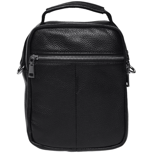 Мужская сумка через плечо Ricco Grande черная (K16268-black): Застежка Молния