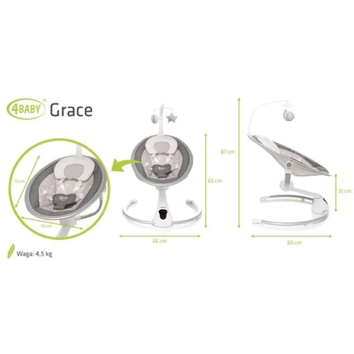 Крісло-гойдалка 4Baby Grace Grey (4GR01): Тип кресло-качели