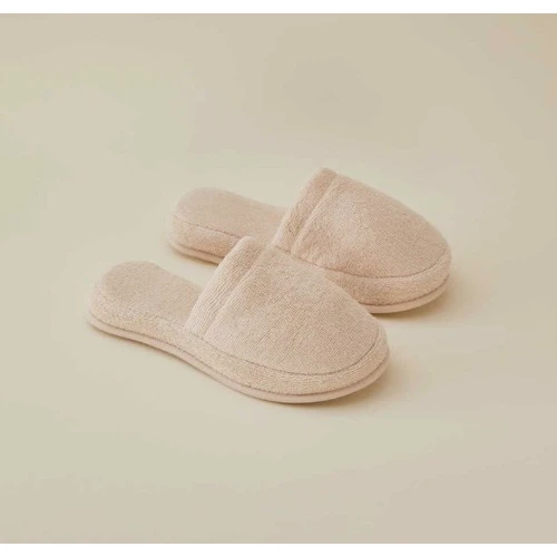 Тапочки махровые Maisonette Fresh S-M 24-25 см бежевые (122586)