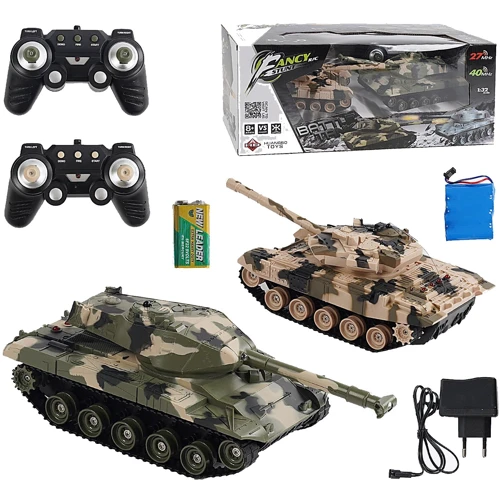 Танковое сражение на радиоуправлении: свет, звук, гусеничный ход, вращение башен (HB-DZ 03): Производитель Noname