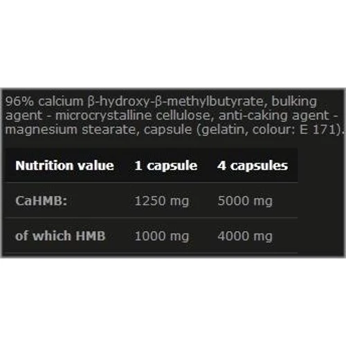 Аминокислота для спорта Olimp HMB 1250 Mega Caps 120 caps: Вкус Без вкуса