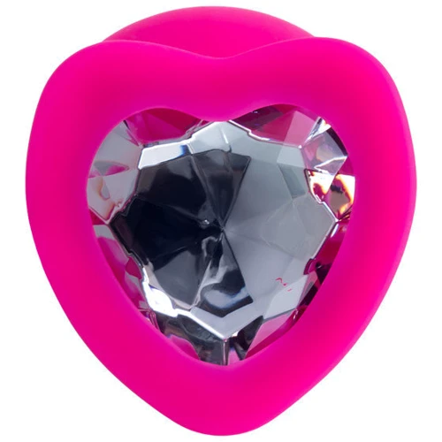 Анальная пробка с кристаллом ToDo Anal Plug Diamond Heart, L