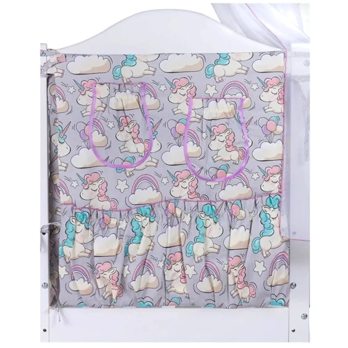 Комплект постельного белья Babyroom Comfort-08 unicorn серый (622846)