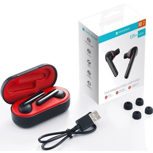 Наушники Rock Space EB71 AirDots Black: Тип крепления без креплений
