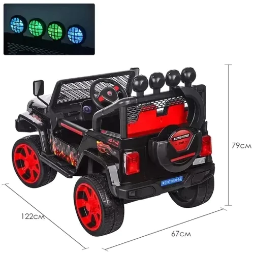 Детский электромобиль Джип Bambi Racer Jeep Wrangler, черный (M 3237EBLR-2-3): Материал колес EVA