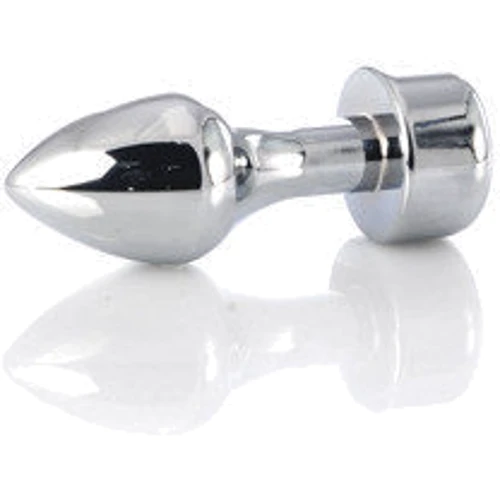 Анальная пробка с кристаллом Metal By Toyfa Silver anal plug