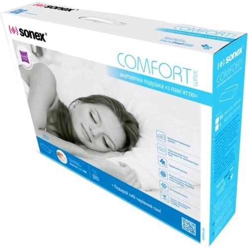 Подушка Sonex Comfort Wave анатомическая 40x60x11 см белая (SO102070): Тип Ортопедическая подушка