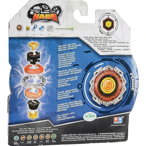 Дзига з пусковим пристроєм Auldey Infinity Nado Серія Стандарт Blast Flame (YW624305): Виробник Auldey
