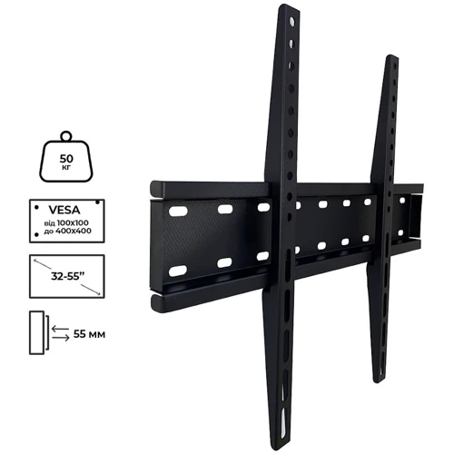 Кронштейн для ТБ Charmount TV04F Black: Тип фиксированный