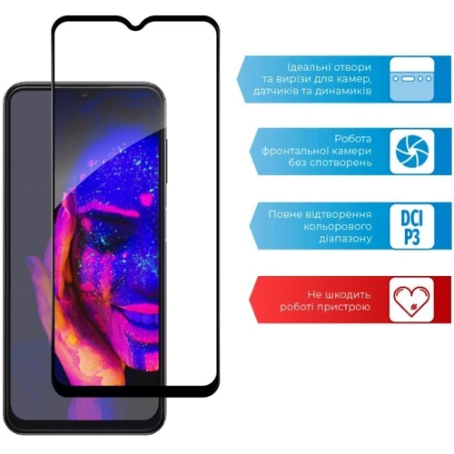 Аксессуар для смартфона ACCLAB Tempered Glass Full Glue Black for Samsung A135 Galaxy A13 4G фото 4