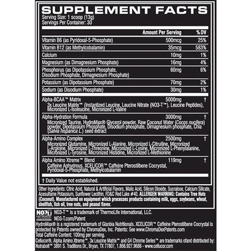 Амінокислота для спорту Cellucor Alpha Amino Xtreme 390 g / 30 servings / Fruit Punch: Смак Фруктовий пунш