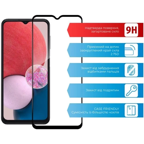 Аксессуар для смартфона ACCLAB Tempered Glass Full Glue Black for Samsung A135 Galaxy A13 4G: Тип защитное стекло