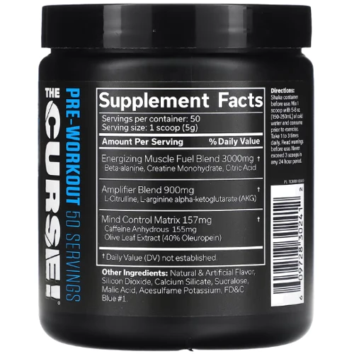 Предтренировочный комплекс JNX Sports The Curse 250g / 50 servings / Blue Raspberry: Тип Комплекс до тренировки
