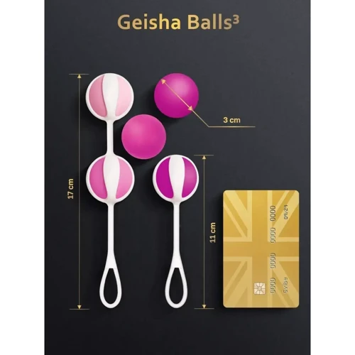 Шарики для тренировки интимных мышц Gvibe Geisha Balls 3 Pink