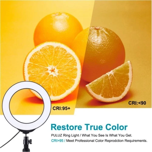 Кольцевая USB LED лампа Puluz PU392 6.2" c настольным креплением (PU392) фото 2