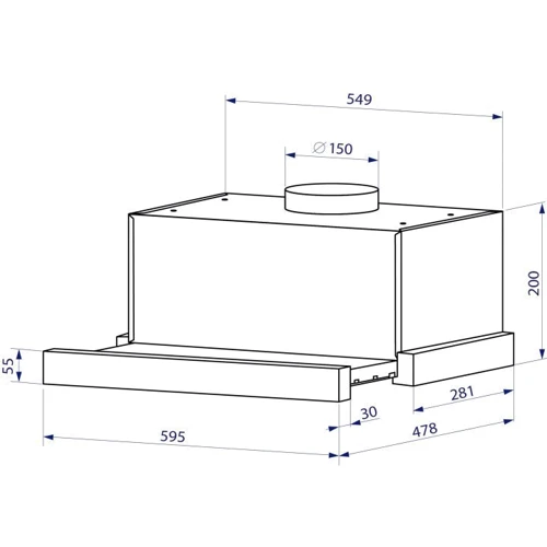 Вытяжка Minola HTLS 6234 BL 700 LED GLASS: Материал корпуса нержавеющая сталь