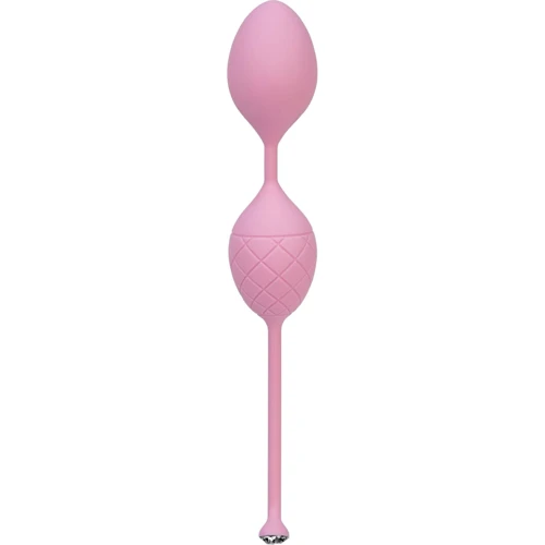 Роскошные вагинальные шарики PILLOW TALK - Frisky Pink с кристаллом Сваровски