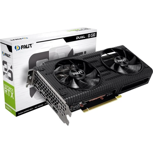 Видеокарта Palit Nvidia GeForce RTX 3060 Ti 8GB GDDR6 Dual V1 LHR (NE6306T019P2-190AD-LHR): Исполнение Двухслотовое