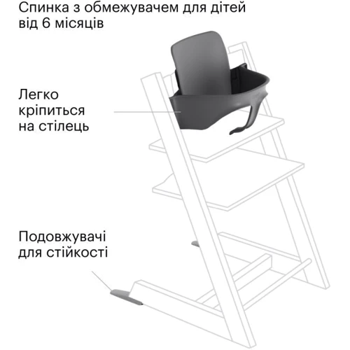 Сиденье для стульчика Stokke Tripp Trapp Baby Set Storm Grey (159317)