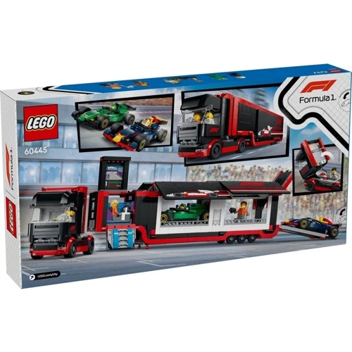 Конструктор LEGO City Грузовик F1 с автомобилями RB20 и AMR24 1086 деталей (60445) фото 8