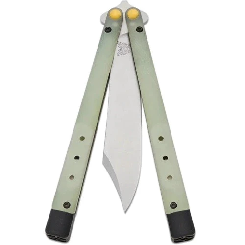 Нож Benchmade Necron, balisong, jade G10, 99 (99): Система открывания одной рукой Есть