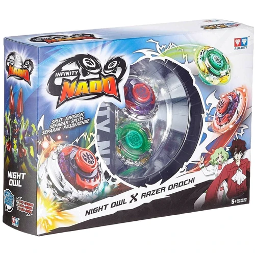 Дзига з пусковим пристроєм Auldey Infinity Nado Серія Спліт Night Owl та Razer Orochi (YW624604)