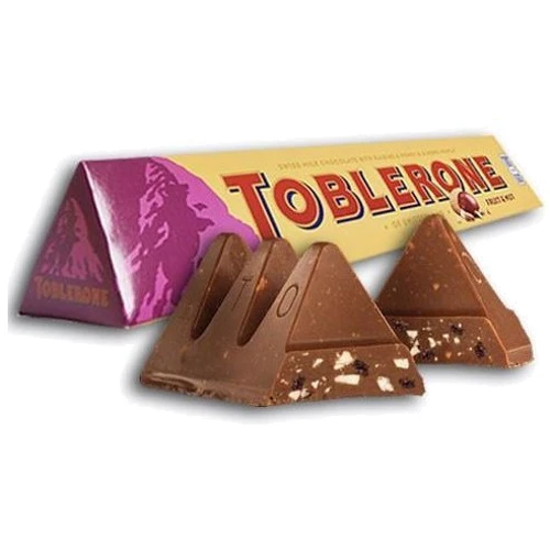 Шоколад Toblerone Fruit&Nut 100 гр (DL14906): Вага, г 100